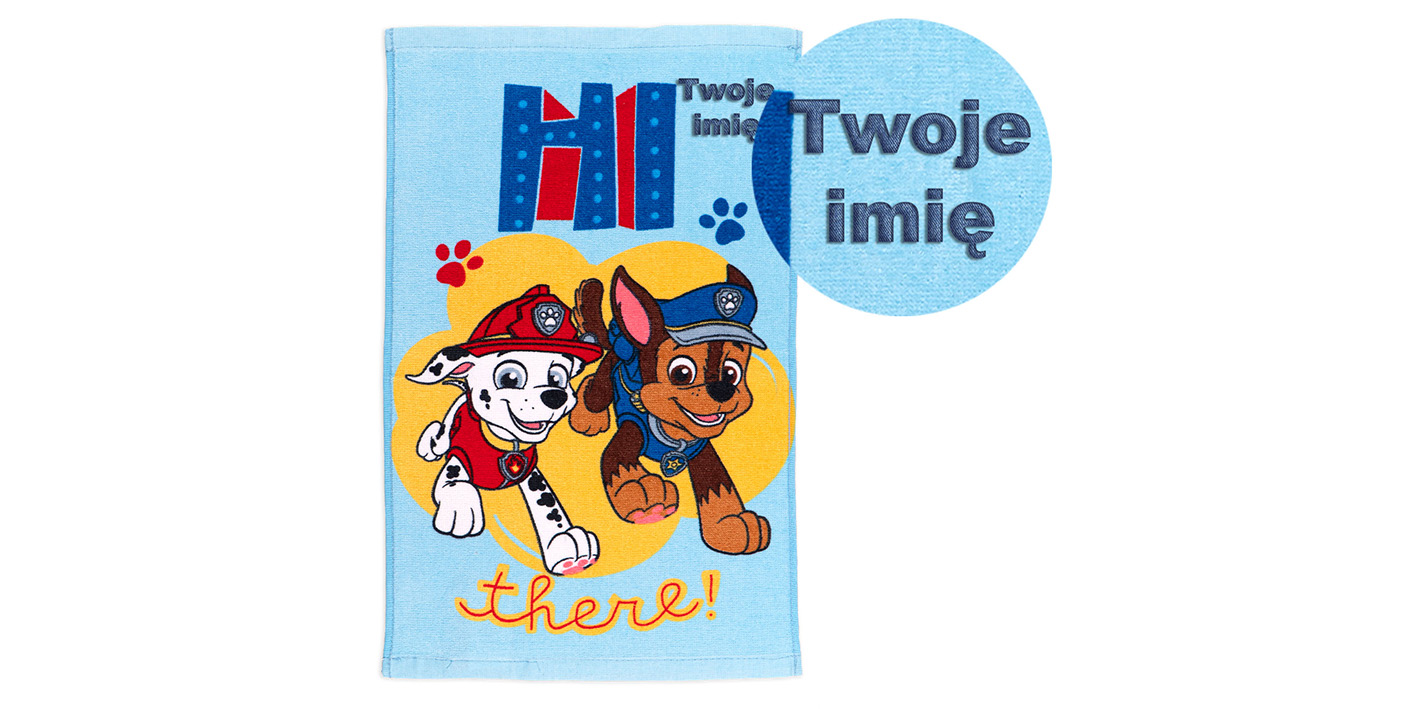 Ręcznik 30x50 cm psi patrol hi there 5904302581623 PAW234001-R35